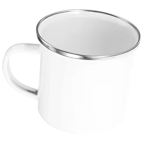 Tasse en émail – Blanche