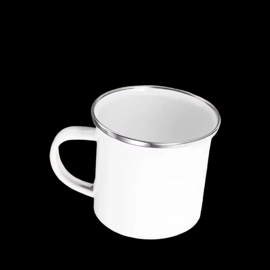 Tasse en émail – Blanche 11 oz